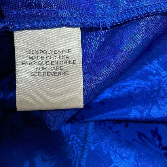 Ronny Kobo Miranda jacquard satin blue midi skirt Medium - Picture 6 of 6